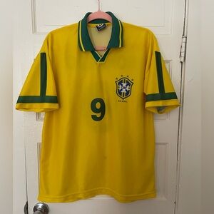⚽️ Brazil 90s Ronaldo #9 Soccer Jersey